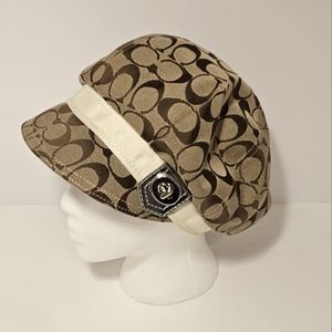 Coach Tan Baker Boy Monogram “C”  Hat Women’s